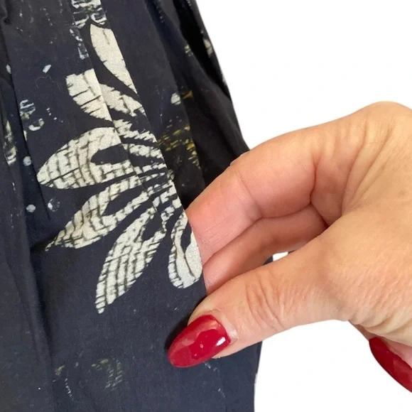 Dries Van Noten Aline Midi Skirt Floral Cotton Voile Deep Ocean Blue - Picture 6 of 14